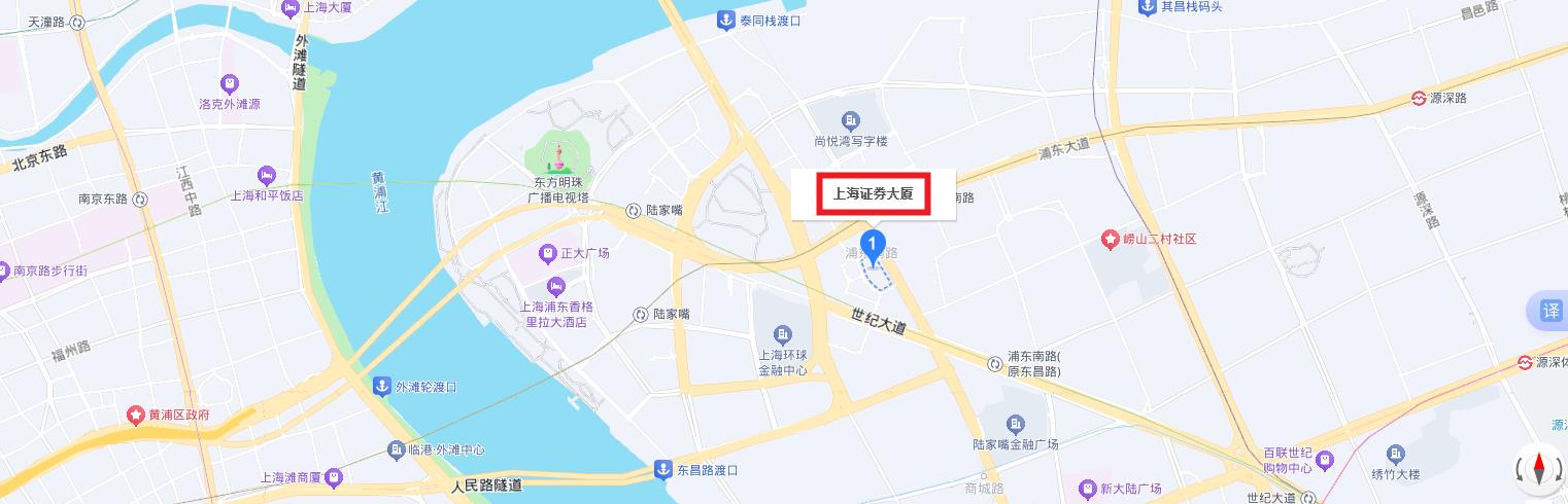 上海证券大厦交通区位图